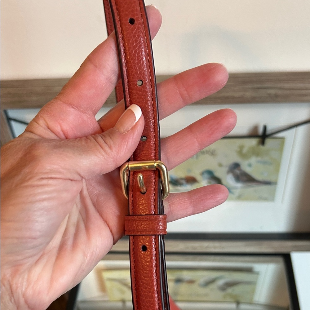 Coach Rust colored crossbody strap with Gold Hardware - Picture 3 of 13